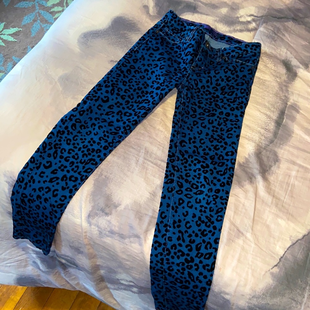Denim Velour Jeggings
